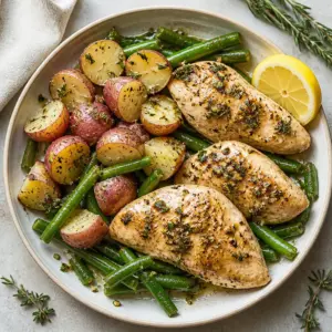 One Pan Garlic Herb Chicken and Veggies