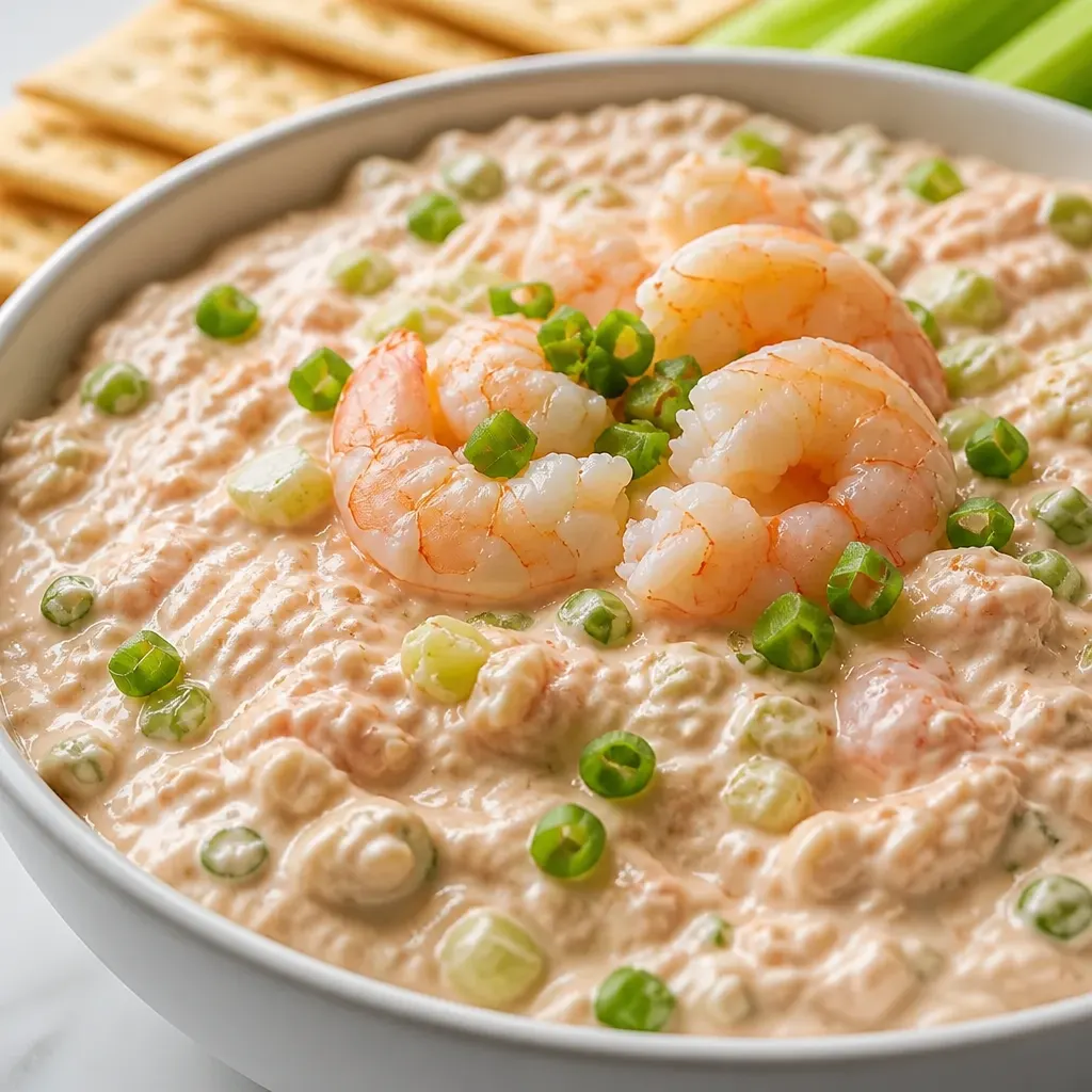 Shrimp and Cream Cheese Dip close-up view