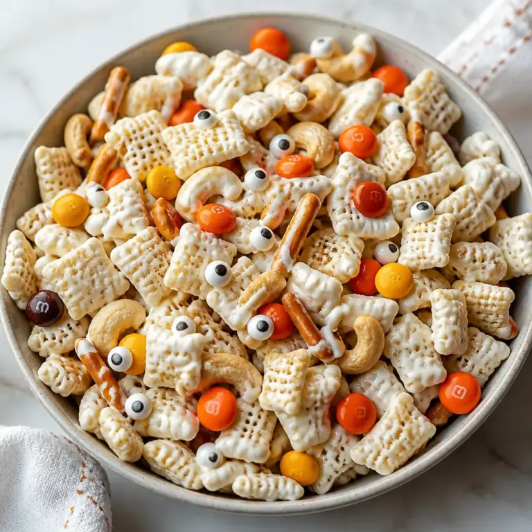 White Chocolate Monster Munch (Halloween Chex Mix)